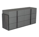 Lucia - Italian Modern Matte Grey + Elm Grey 4-Piece Bedroom Set