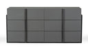 Lucia - Italian Modern Elm and Matte Grey Dresser
