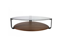 Rackham Mid-Century Walnut & Smoked Glass Coffee Table