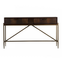 Shane - Modern Acacia & Brass Console Table