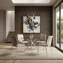 Dallas - Modern Brushed Stainless Steel Dining Table