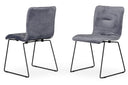Yannis - Modern Grey Fabric Dining Chair (Set of 2)