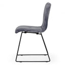 Yannis - Modern Grey Fabric Dining Chair (Set of 2)