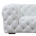 Dexter Transitional White Full Italian Leather Sofa