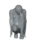 Modern White Kneeling Sculpture