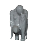 Modern White Kneeling Sculpture