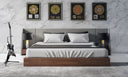 Palermo - Italian Modern Faux Concrete & Walnut Bedroom Set