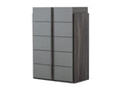 Lucia - Italian Modern Elm and Matte Grey Chest