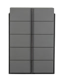 Lucia - Italian Modern Elm and Matte Grey Chest