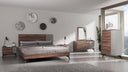 Palermo - Italian Modern Faux Concrete & Noce Bodrum Bedroom Set