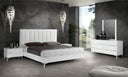 Angela - Italian Modern White Eco Leather 4-Piece Bedroom Set