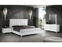Angela - Italian Modern White Eco Leather Bedroom Set