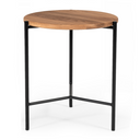 Bacone - Industrial Oak and Black Iron End Table