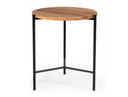Bacone - Industrial Oak and Black Iron End Table