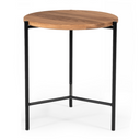 Bacone - Industrial Oak and Black Iron End Table