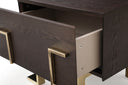 Moontide Modern Smoked Ash & Gold Nightstand