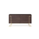 Moontide Modern Smoked Ash & Gold Nightstand