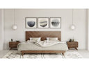 Durango Modern Green Fabric & Walnut Bed