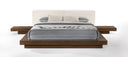 Tokyo - Contemporary Walnut and White Platform Bed