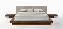 Tokyo - Contemporary Walnut and Grey Platform Bed