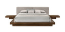 Tokyo - Contemporary Walnut and Grey Platform Bed