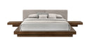 Tokyo - Contemporary Walnut and Grey Platform Bed