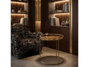 Collins - Glam White Marble & Gold End Table