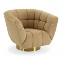 Granby - Glam Mustard + Gold Fabric Sectional Sofa