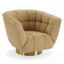 Granby - Glam Mustard + Gold Fabric Sectional Sofa