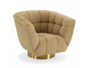 Granby - Glam Mustard and Gold Fabric Chair