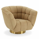 Granby - Glam Mustard and Gold Fabric Chair
