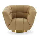 Granby - Glam Mustard and Gold Fabric Sofa