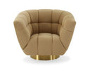 Granby - Glam Mustard and Gold Fabric Chair