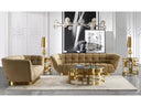 Clarion Modern Grey Elm & Glass Coffee Table