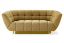 Granby - Glam Mustard and Gold Fabric Loveseat