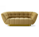 Granby - Glam Mustard + Gold Fabric Sectional Sofa