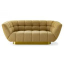 Granby - Glam Mustard and Gold Fabric Sofa
