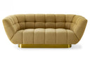 Granby - Glam Mustard and Gold Fabric Loveseat