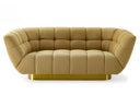 Granby - Glam Mustard and Gold Fabric Loveseat