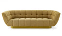 Granby - Glam Mustard and Gold Fabric Sofa