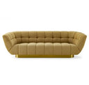 Granby - Glam Mustard and Gold Fabric Loveseat