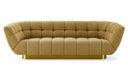 Granby - Glam Mustard and Gold Fabric Sofa