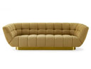 Granby - Glam Mustard and Gold Fabric Sofa