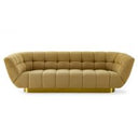 Granby - Glam Mustard and Gold Fabric Chair