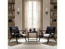 Esteban - Industrial Blue Eco-Leather Accent Chair