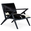 Hallam - Glam Black and White Cowhide Accent Chair