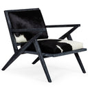 Hallam - Glam Black and White Cowhide Accent Chair