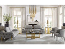 Clarion - Modern White & Clear Glass Coffee Table
