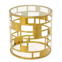Granby - Glam Mustard and Gold Fabric Loveseat