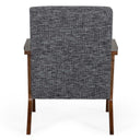 Candea - Mid-Century Walnut and Grey Accent Chair